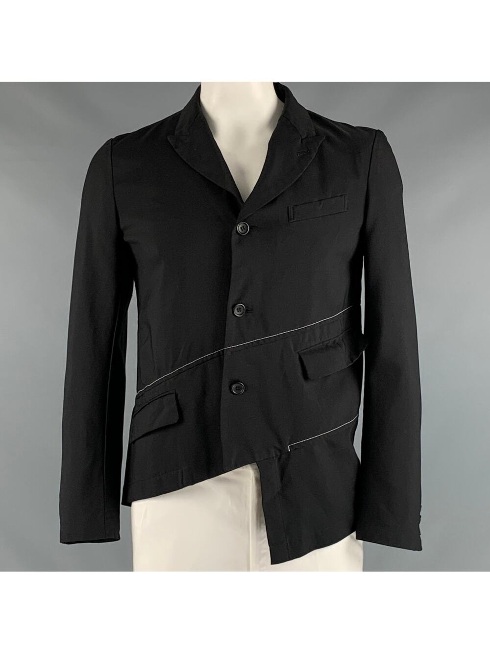COMME des GARCONS Size XL Black Contrast Stitch Polyester Jacket